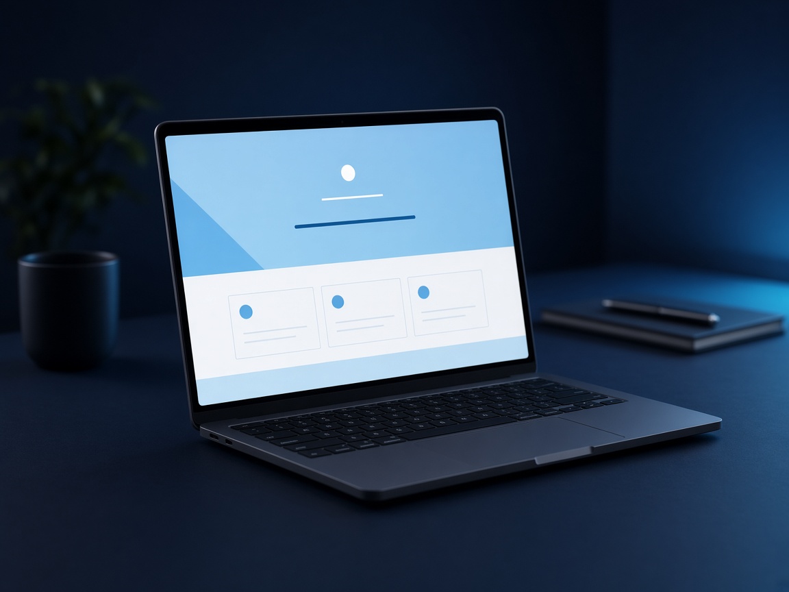 A website on a laptop